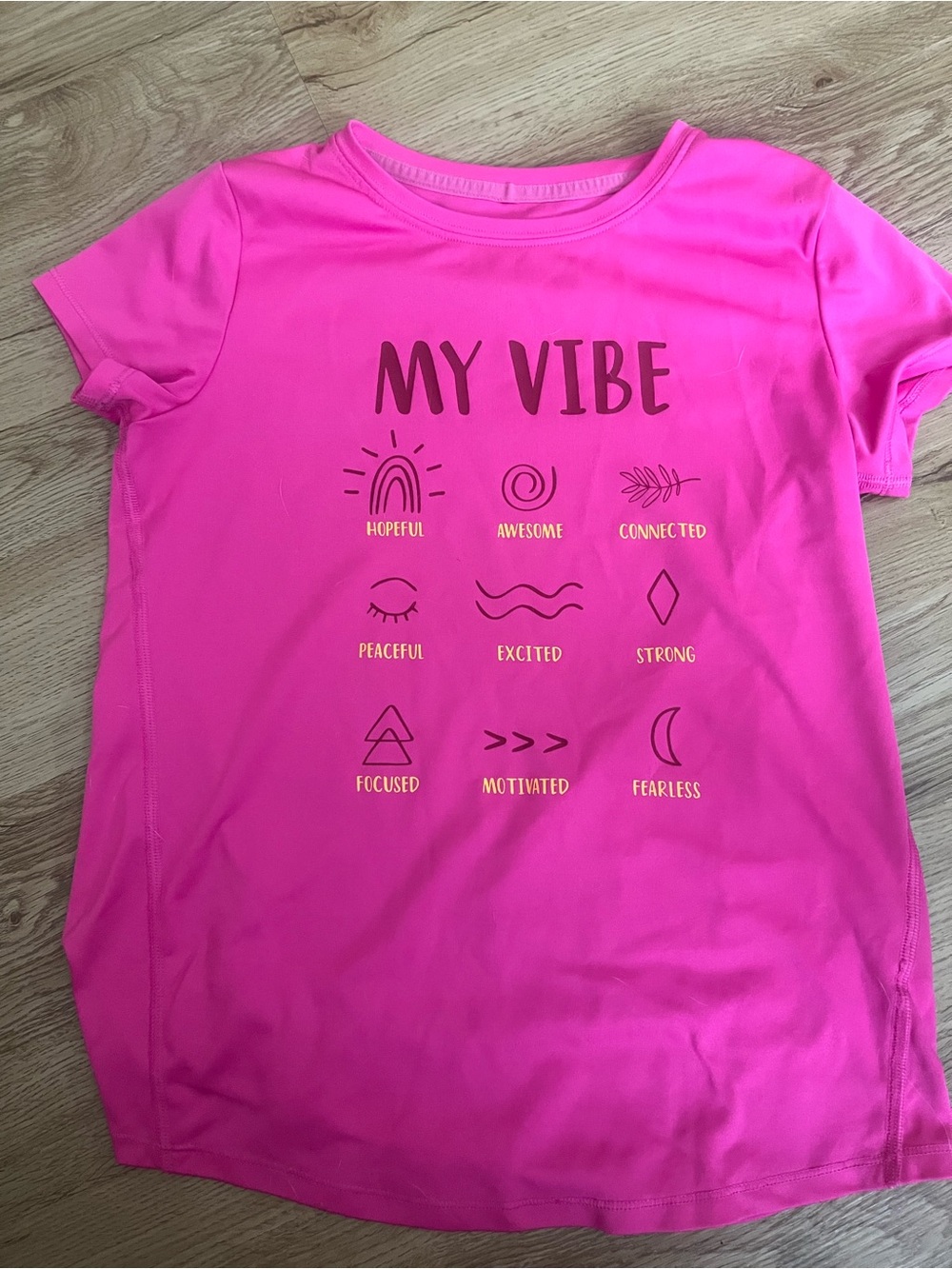 all in motion Pink "My Vibe" Graphic Tee